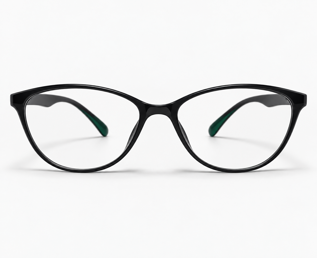 LUMINA 2520 C1 Glossy Black Acetate Square Eyeglasses – 53-17-147