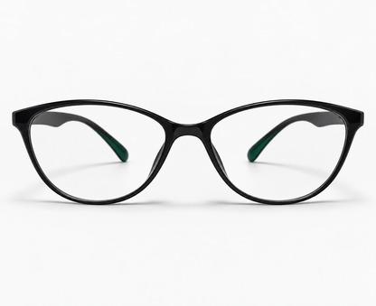 LUMINA 2520 C1 Glossy Black Acetate Square Eyeglasses – 53-17-147