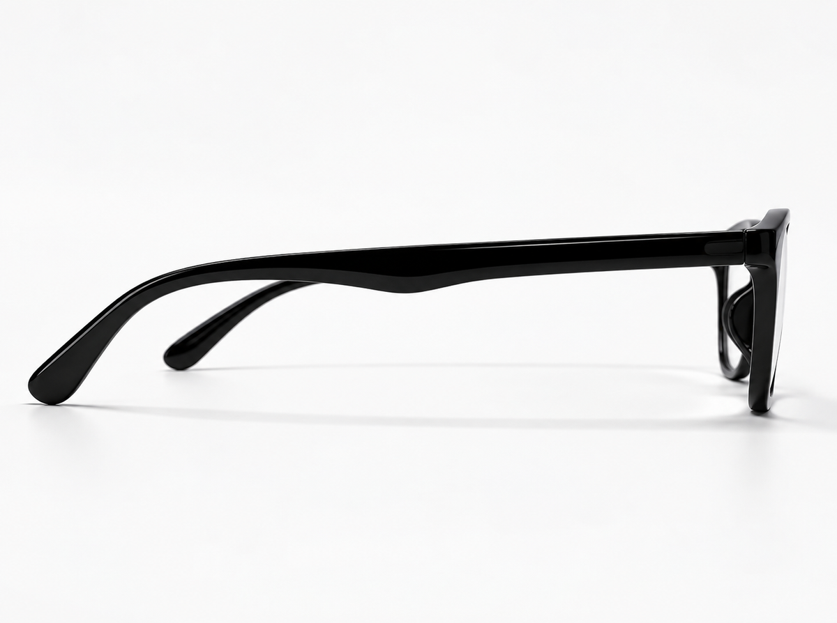 LUMINA 2520 C1 Glossy Black Acetate Square Eyeglasses – 53-17-147