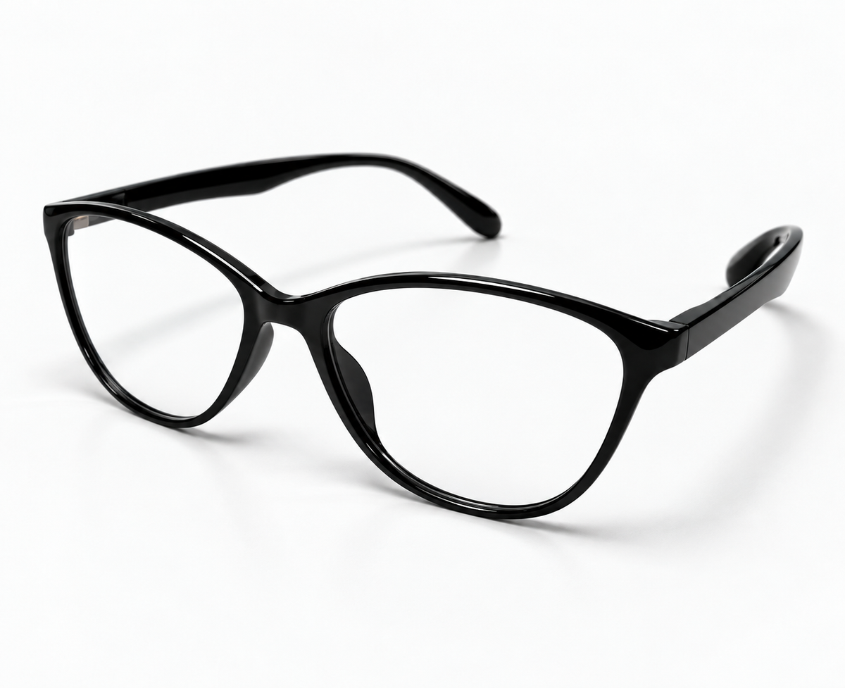 LUMINA 2520 C1 Glossy Black Acetate Square Eyeglasses – 53-17-147