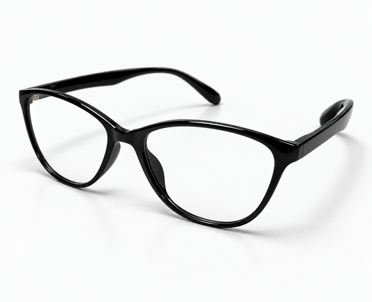 LUMINA 2520 C1 Glossy Black Acetate Square Eyeglasses – 53-17-147