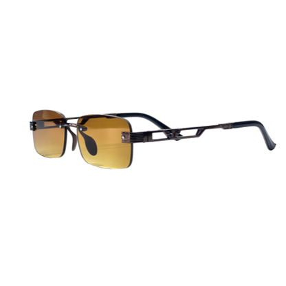 Cartier Black Frame Gold Shade