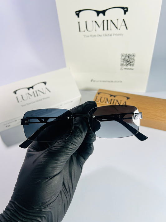 Cartier Black Frame Black Shade