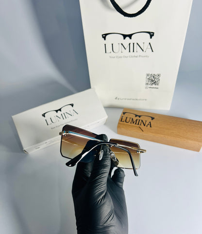 Cartier Steel Frame Brown Shade