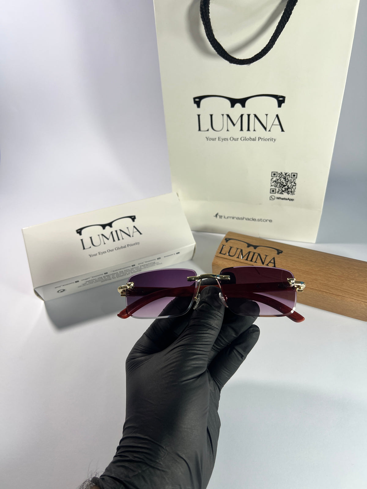 Cartier Wooden Frame purple Shade