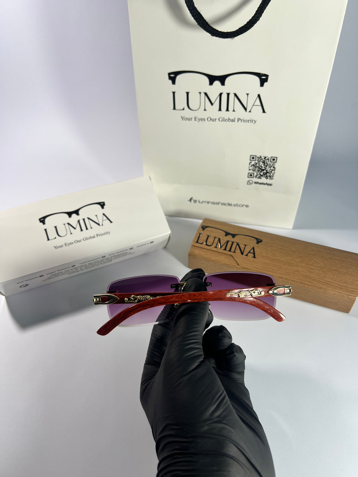 Cartier Wooden Frame purple Shade
