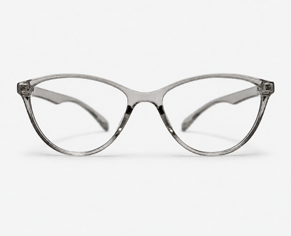 Color Eyewear 2520 C4 Transparent Smoke Grey Square Eyeglasses – 53-17-147