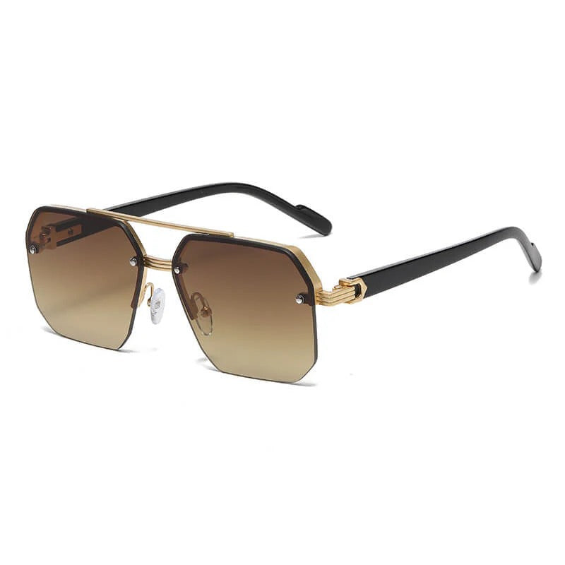 Rimless Sunglasses Brown