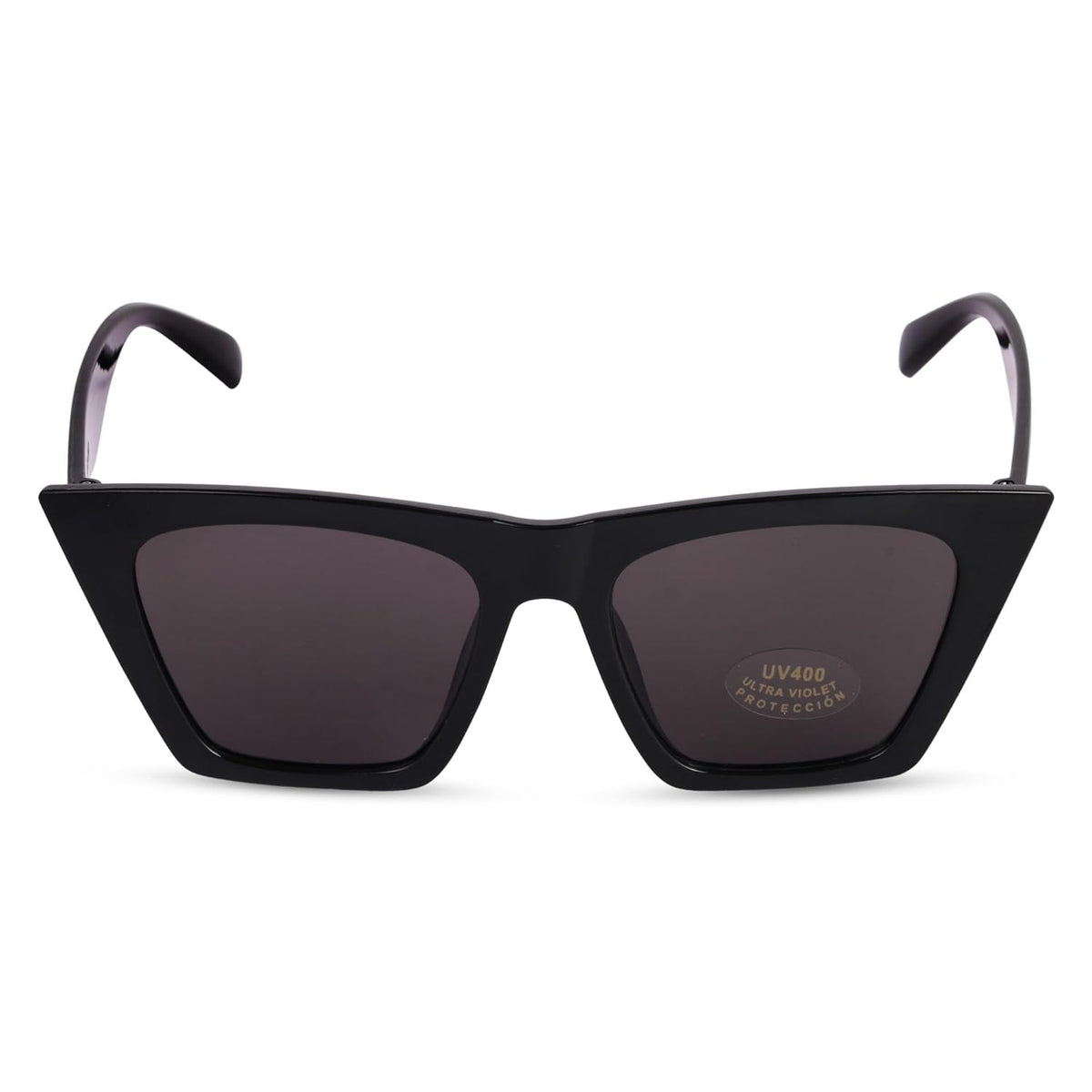 Lumina Arctic Luxe UV400 Cat-Eye Sunglasses – Black Frame