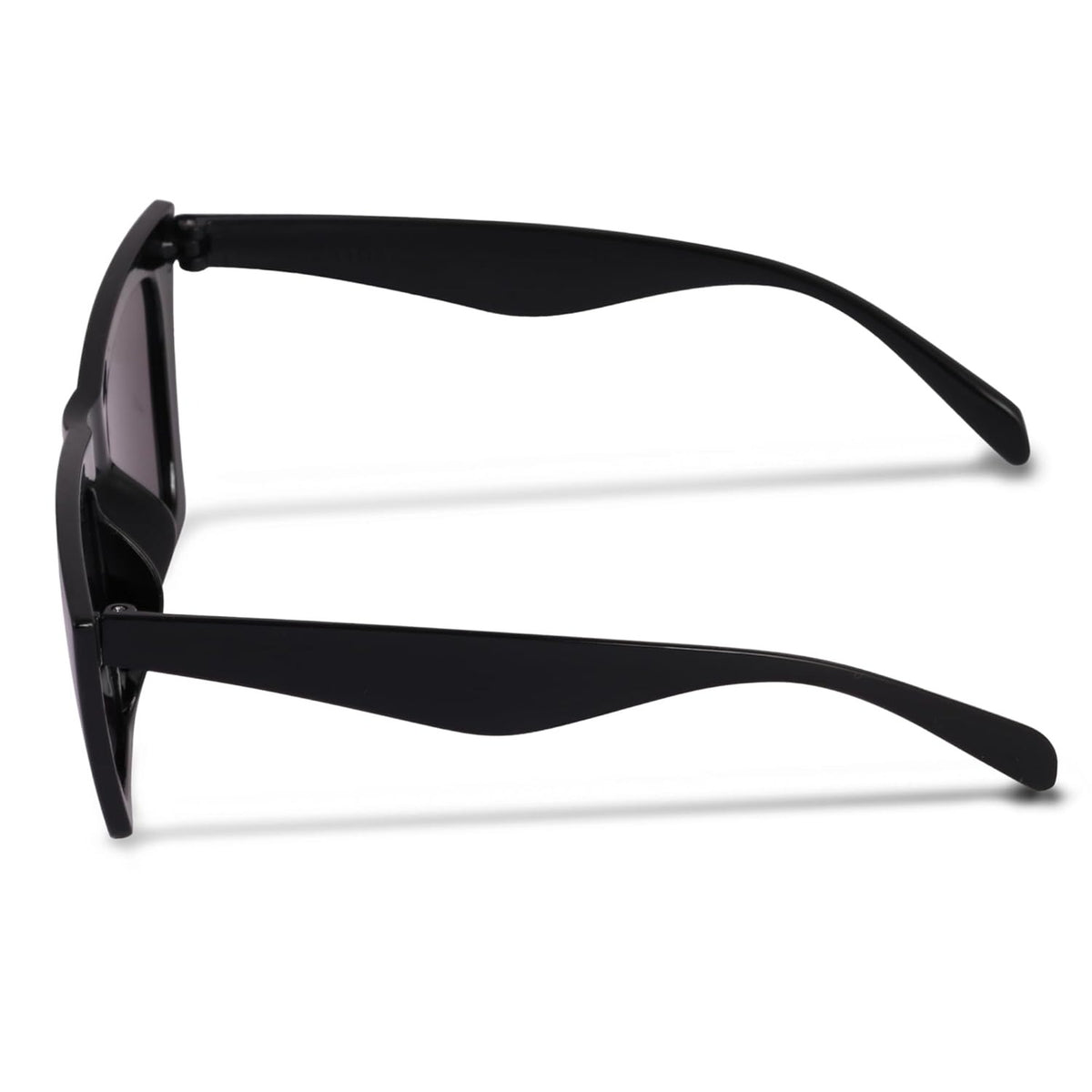Lumina Arctic Luxe UV400 Cat-Eye Sunglasses – Black Frame